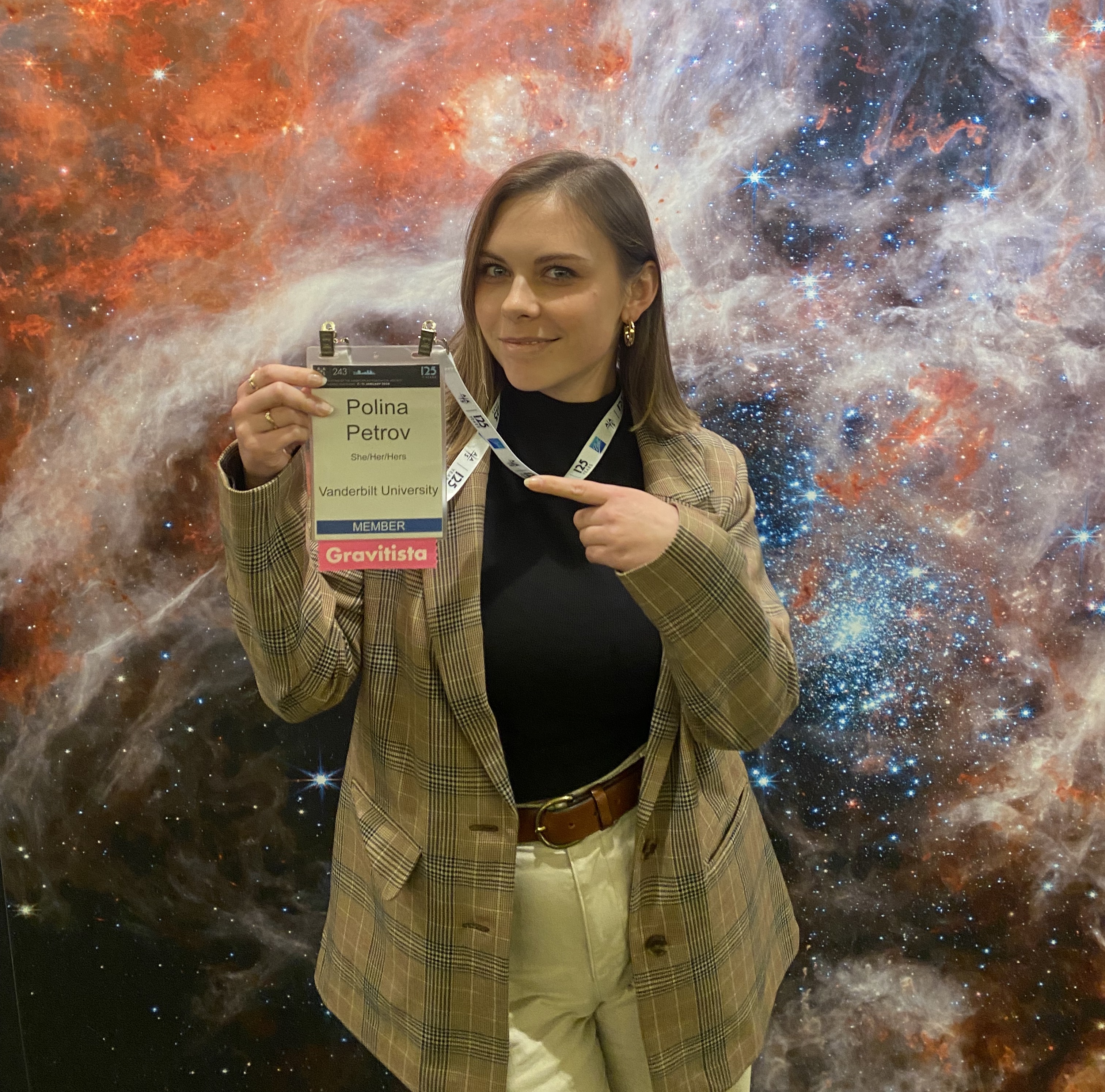 Polina at AAS 243 in New Orleans.